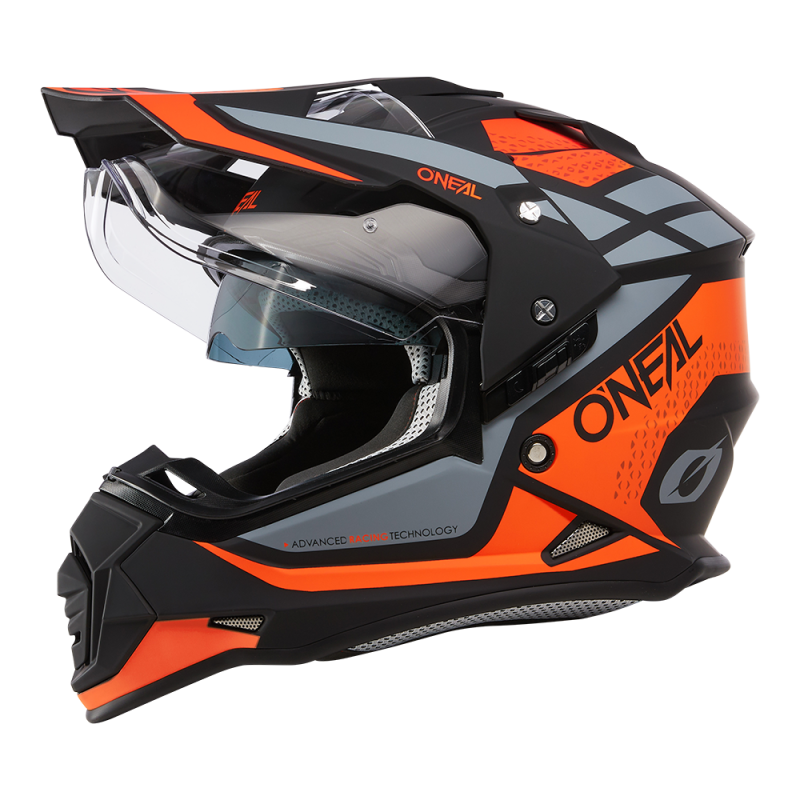 0818-052 Casco SIERRA R arancione/nero/grigio S (55/56 cm)