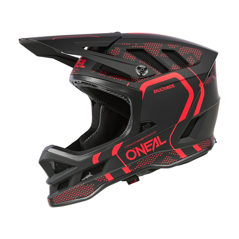0453-081 Casco BLADE Polyacrylite STRIKE nero/rosso XS (53/54 cm)