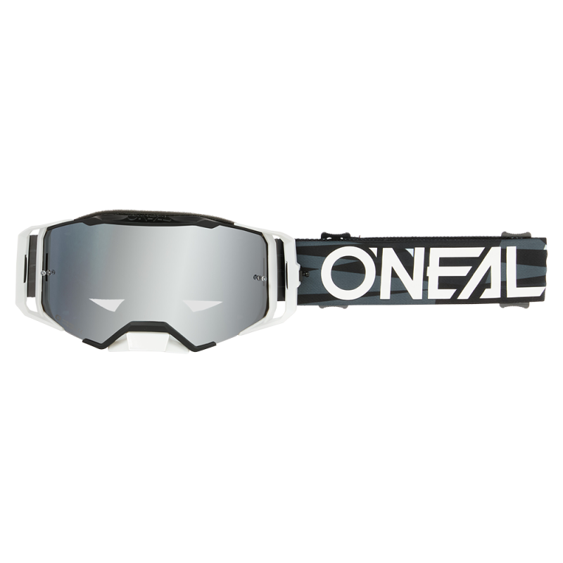6036-015 B-33 Goggle ICTUS nero/bianco - specchio argento