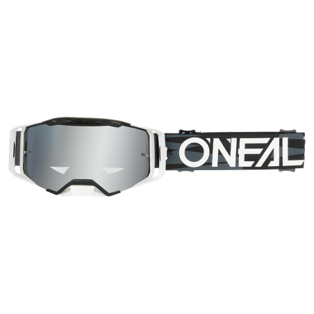 6036-015 B-33 Goggle ICTUS nero/bianco - specchio argento