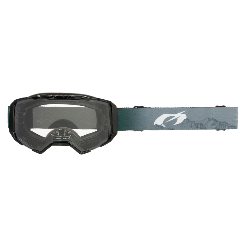 6038-013 Occhiali protettivi B-22 COVERT grigio/verde - trasparenti