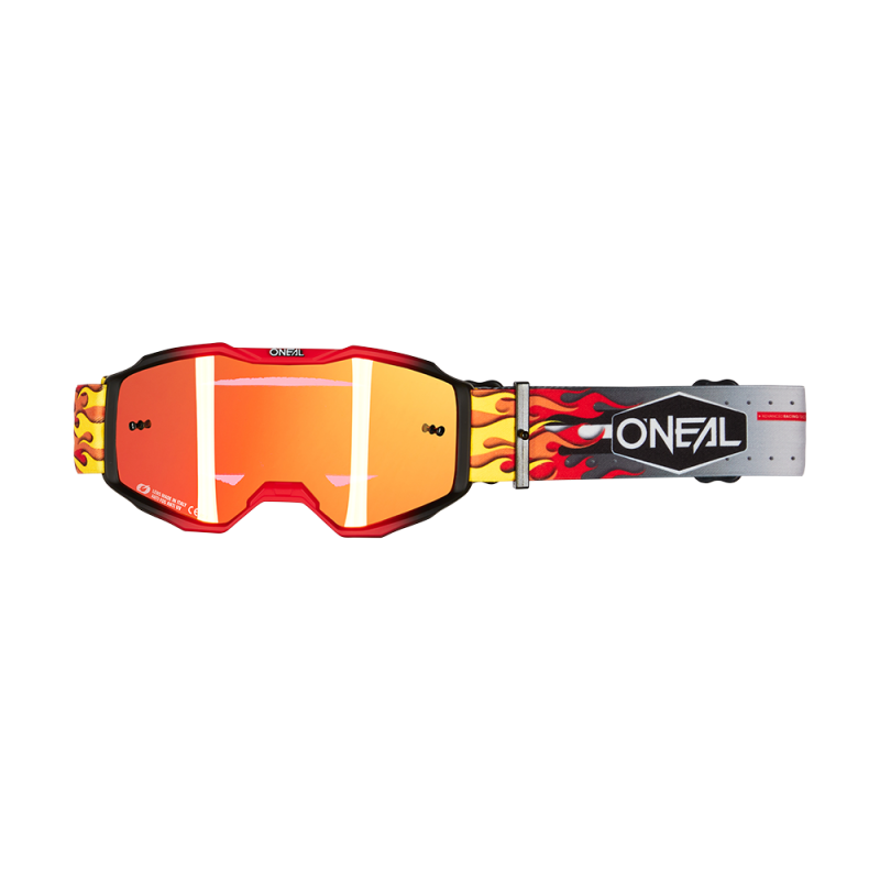 6029-133 B-10 Youth Goggle HR multi - rosso radio