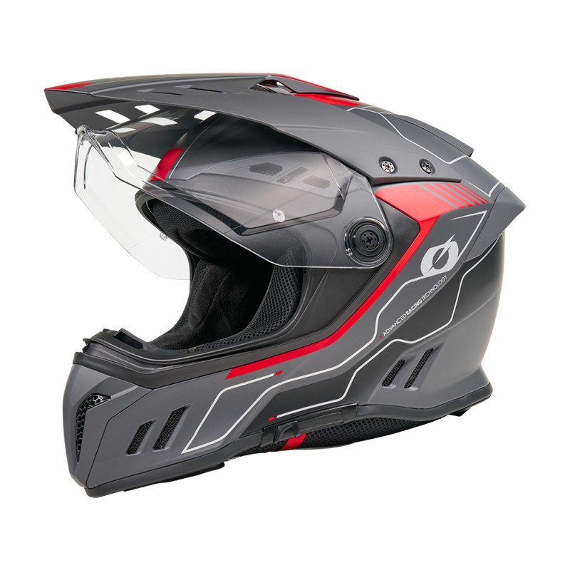 0819-102 Casco SIERRA RS ECHO nero/rosso S (55/56 cm)