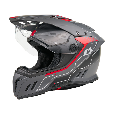 0819-102 Casco SIERRA RS ECHO nero/rosso S (55/56 cm)