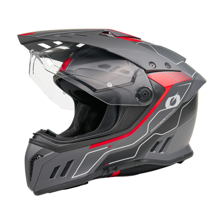 0819-102 Casco SIERRA RS ECHO nero/rosso S (55/56 cm)