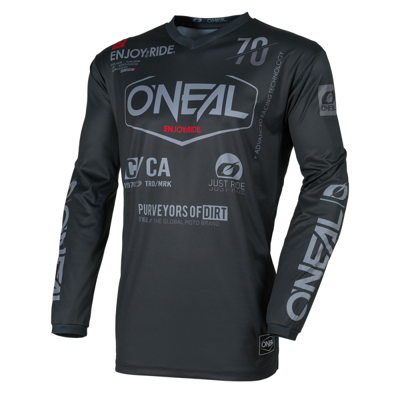 E007-112 Maglia ELEMENT BRAND nera/grigia S