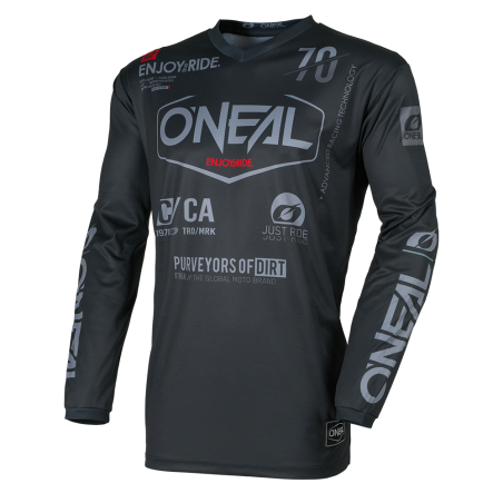 E007-112 Maglia ELEMENT BRAND nera/grigia S
