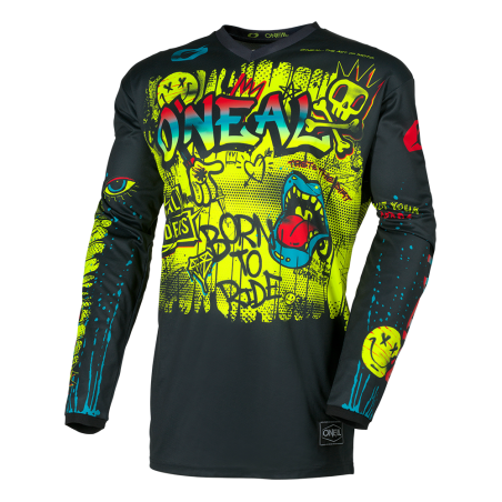 E007-501 Maglia da ragazzo ELEMENT RANCID nera/giallo neon XS