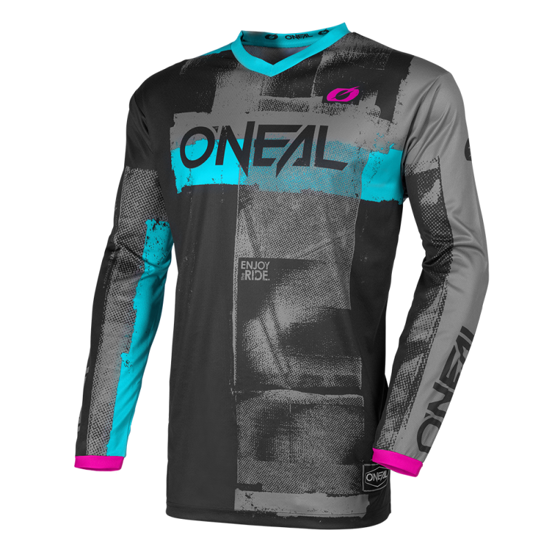 E007-712 Maglia da donna ELEMENT ROLLER nero/ciano S