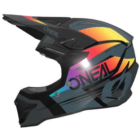 0634-353 Casco 1SRS Youth RC nero/multicolore M (48 cm)