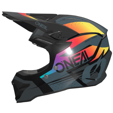 0634-353 Casco 1SRS Youth RC nero/multicolore M (48 cm)