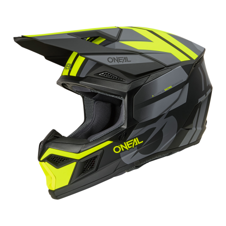0625-101 Casco 3SRS RIDE nero/grigio/giallo neon XS (53/54 cm)