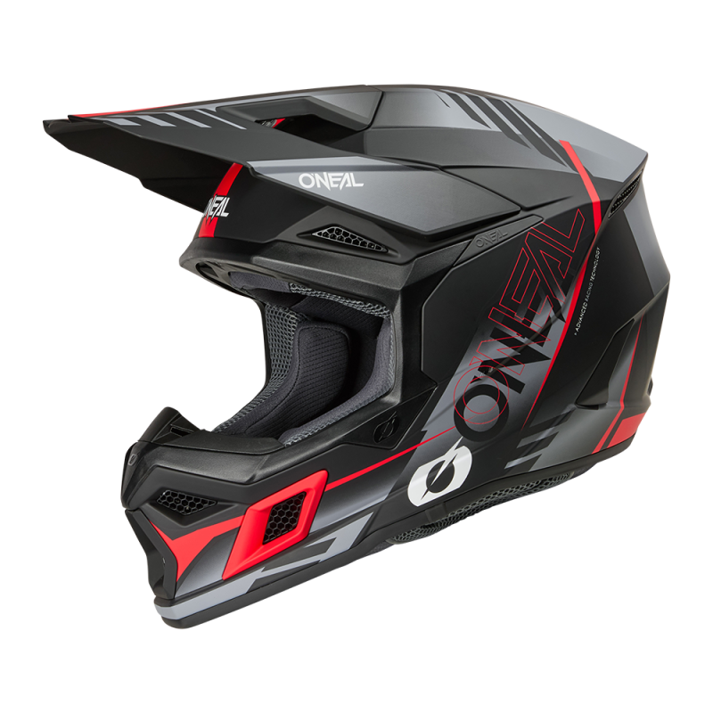 0625-181 Casco 3SRS HAZE nero/grigio/rosso XS (53/54 cm)