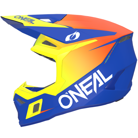 0625-043 Casco 3SRS Youth SOLID blu/giallo neon M (51/52 cm)