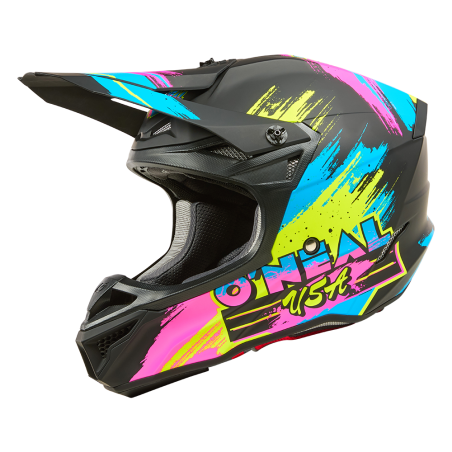 0628-522 Casco 5SRS in poliacrilite RESEDA nero/neon S (55/56 cm)