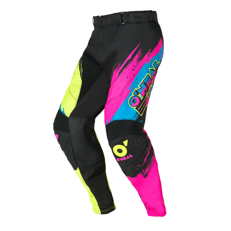 M027-2128 Pantaloni MAYHEM RESEDA nero/giallo neon 28/44