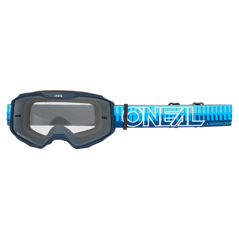 6029-030 B-10 Goggle STRIPED blu/blu - trasparente