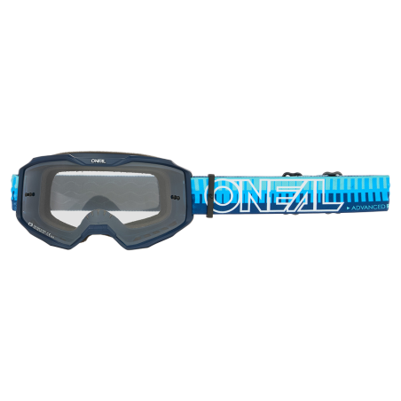 6029-030 B-10 Goggle STRIPED blu/blu - trasparente