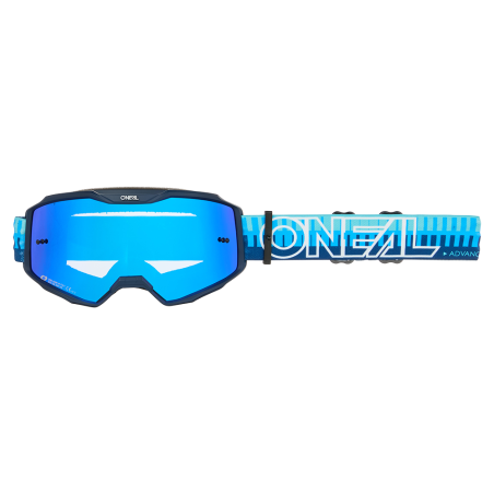 6029-033 B-10 Goggle STRIPED blu/blu - blu radio