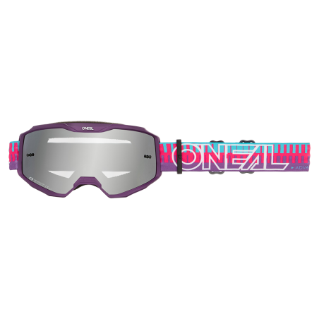 6029-040 B-10 Youth Goggle STRIPED rosa/viola - specchio argento
