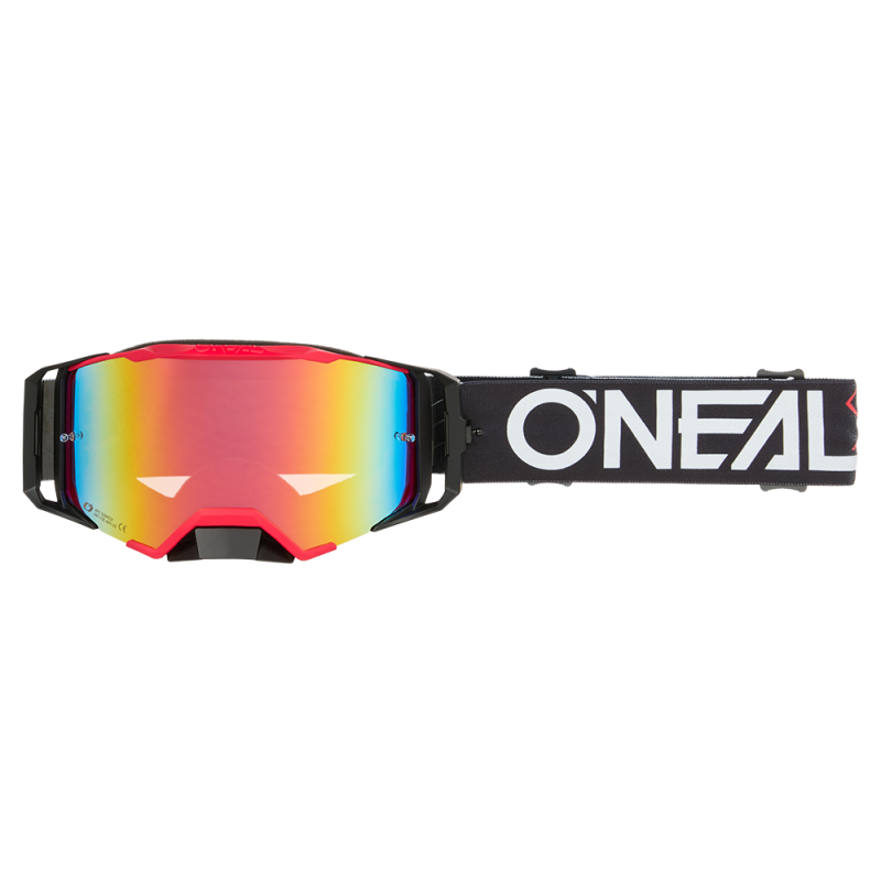 6036-021 B-33 Goggle HEXA nero/rosso - rosso radio