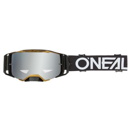 6036-022 B-33 Goggle HEXA nero/oro - specchio argento