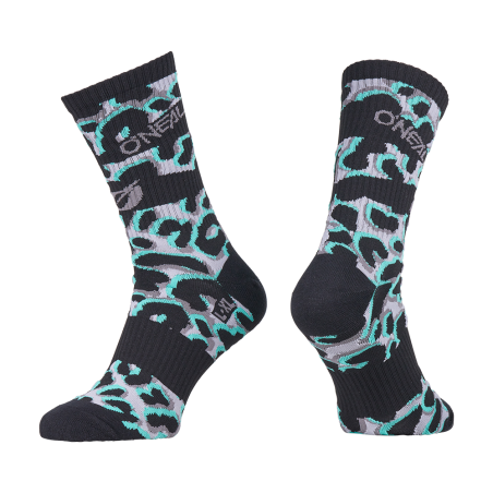 0358-290 Calzino MTB Performance WILD nero/verde acqua (39-42)