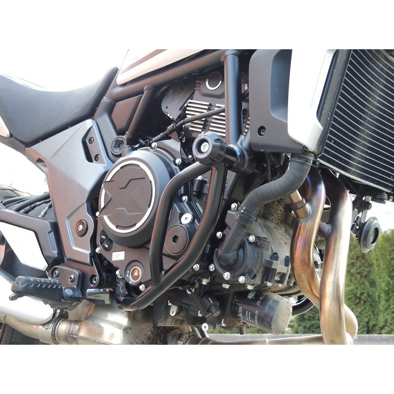 Barre Paramotore RDmoto - kit barre di protezione - nero con tampone tondo CF Moto 700 CL X Heritage 700 2021 2025