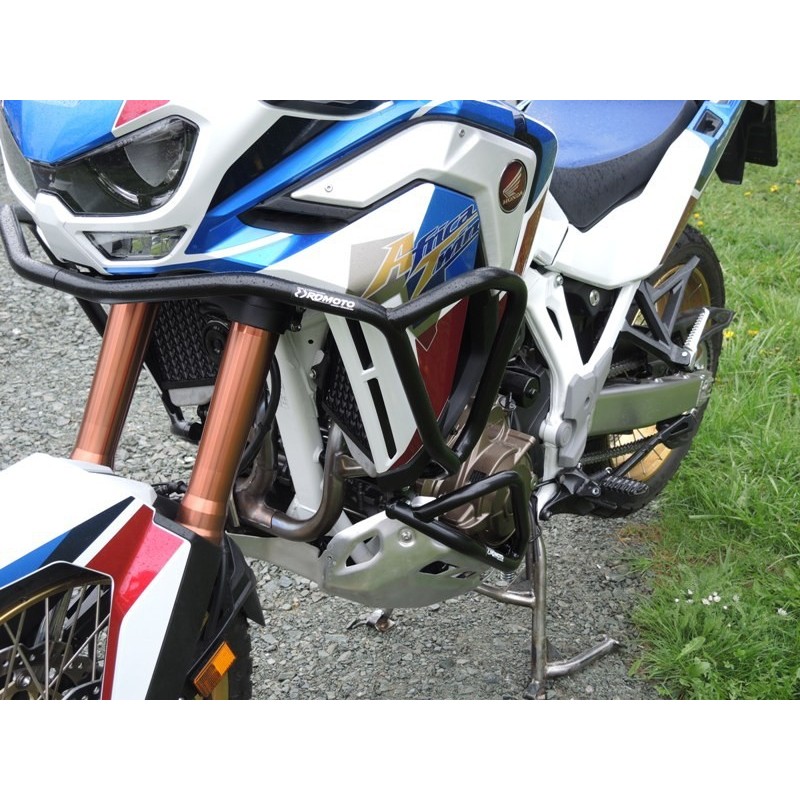 Barre Paramotore RDmoto - kit barre di protezione inferiore e superiore - argento HONDA Africa Twin CRF 1100 L ADV SP 1100 2020 