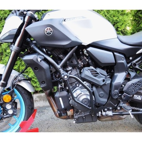 Barre Paramotore RDmoto - kit barre di protezione tampone trapezoidale nero YAMAHA MT 07 690 2025 2025