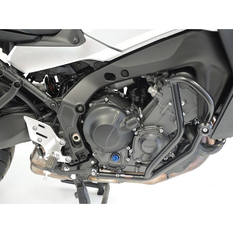 Barre Paramotore RDmoto - kit barre di protezione - nero con tampone tondo YAMAHA Tracer 9 GT Y AMT 900 2025 2026