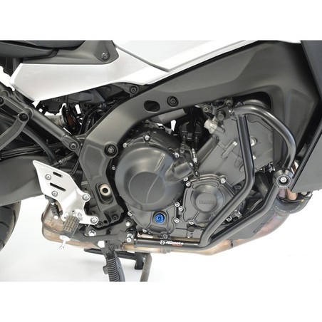 Barre Paramotore RDmoto - kit barre di protezione - nero con tampone tondo YAMAHA Tracer 9 Y AMT 900 2025 2026