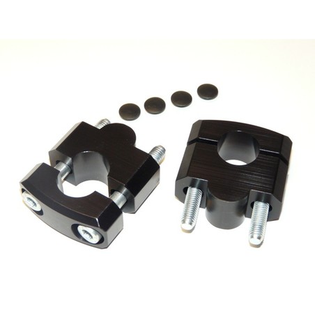 Riser manubrio - diam 28mm +25mm - kit - nero YAMAHA Tenere 700 Rally 700 2020 2026