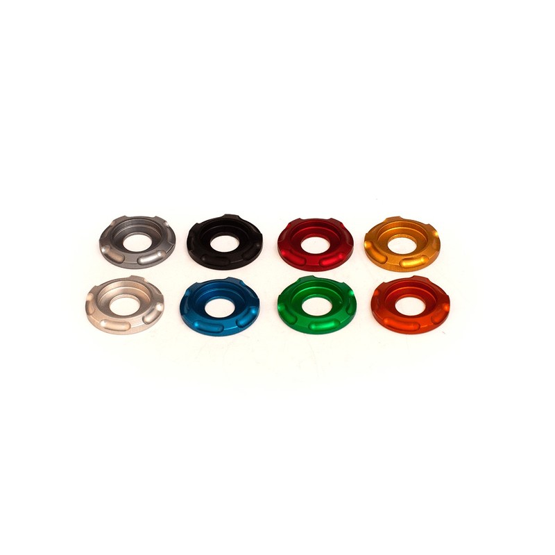 Coppia rondelle speciali in alluminio per supporto targa Evotech KAWASAKI
