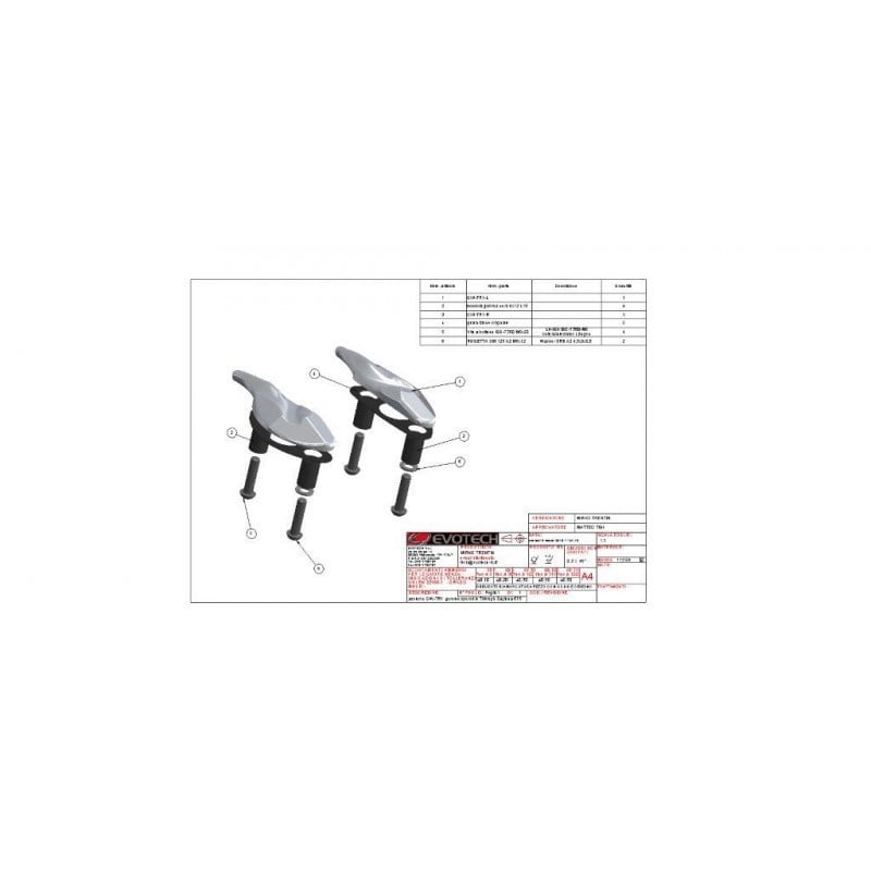 Tappi foro specchi Triumph Daytona 675/R 13-16