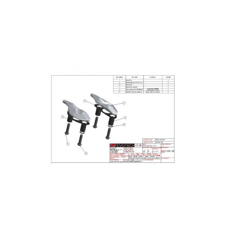 Tappi foro specchi Triumph Daytona 675/R 13-16