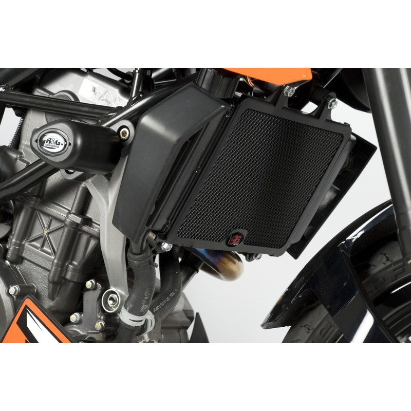 RGRAD0108BK Kratki ochronne Grill chłodnicy wodnej Ktm 125 Duke 125 2011+ Wykończenie w kolorze czar