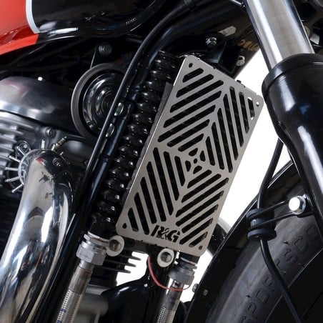 RGSCG0013SS Kratki ochronne Grill chłodnicy oleju ze stali nierdzewnej Royal Enfield Interceptor 650
