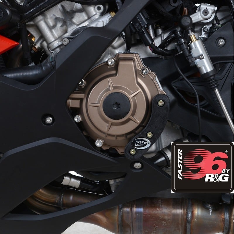 RGECS0141BK Staffa Silenziatore Slider Carbonio - Lato Sinistro Bmw S 1000 RR 1000 2019+ R&G