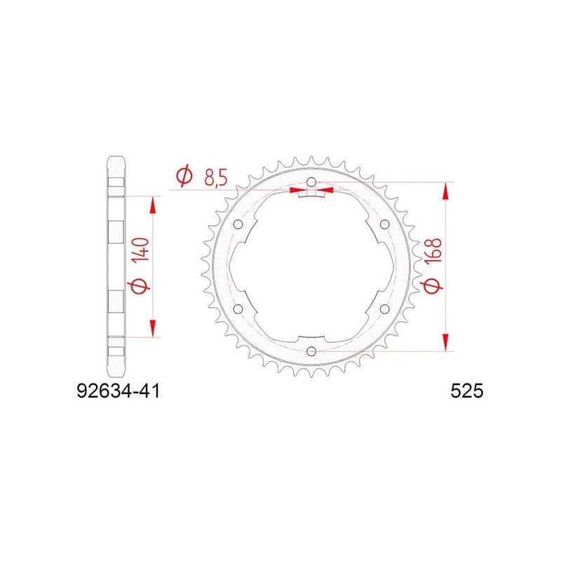 92634:41 CORONA AFAM S AC P525-D41 Bmw F GS 2008+ AFAM