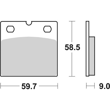 554HS PLAQUETTE DE FREIN AVANT DX-SX 554HS Bmw R 65 2ª Serie 1980+ SBS