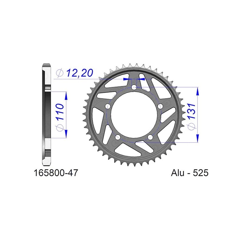 165800:47 CORONA AFAM S+2 AL P525-D47 Bmw S RR 2012+ AFAM