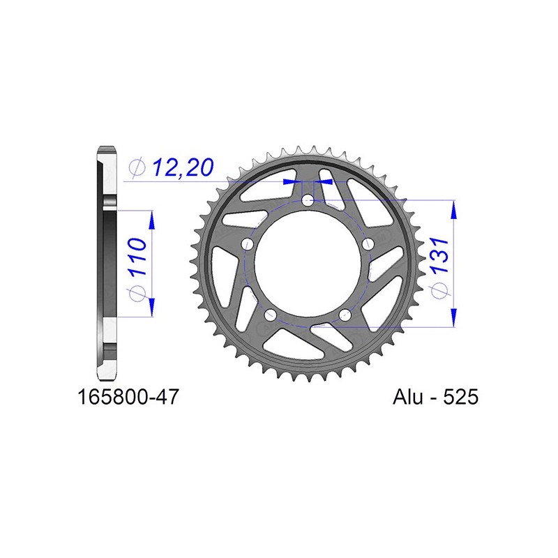 165800:47 CORONA AFAM S+2 AL P525-D47 Bmw S XR 2015+ AFAM