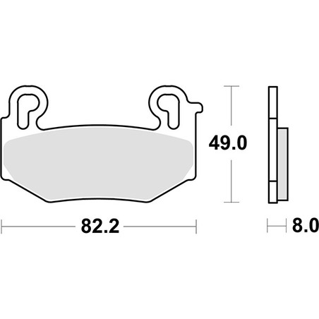 1004HS PLAQUETTE DE FREIN AVANT DX-SX 1004HS Bmw R GS 2024+ SBS