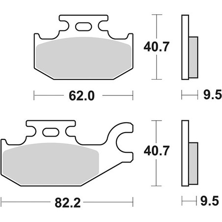 754PSI PLAQUETTE DE FREIN AVANT SX 754PSI Bombardier Can Am Outlander H O EFI 2005+ SBS