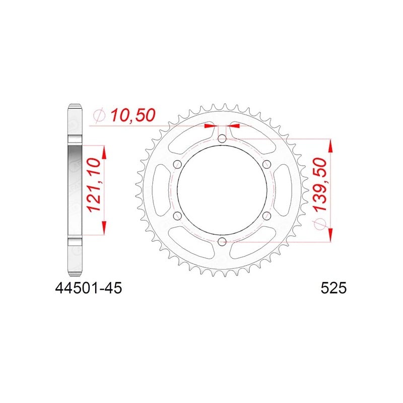 44501:45 CORONA AFAM S AC P525-D45 Cagiva Raptor 2001+ AFAM
