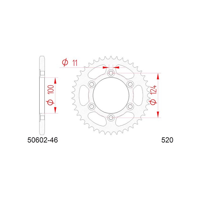 50602:46 CORONA AFAM S AC P520-D46 Ducati Supersport 1991+ AFAM