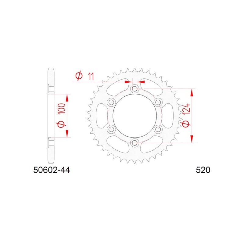 50602:44 CORONA AFAM S+2 AC P520-D44 Ducati Dark IE 2003+ AFAM
