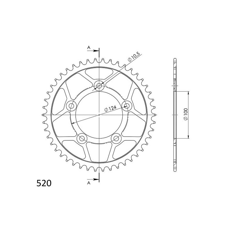 545061346 Ducati Scrambler Nightshift 2021+ SGR - SPROCKETS