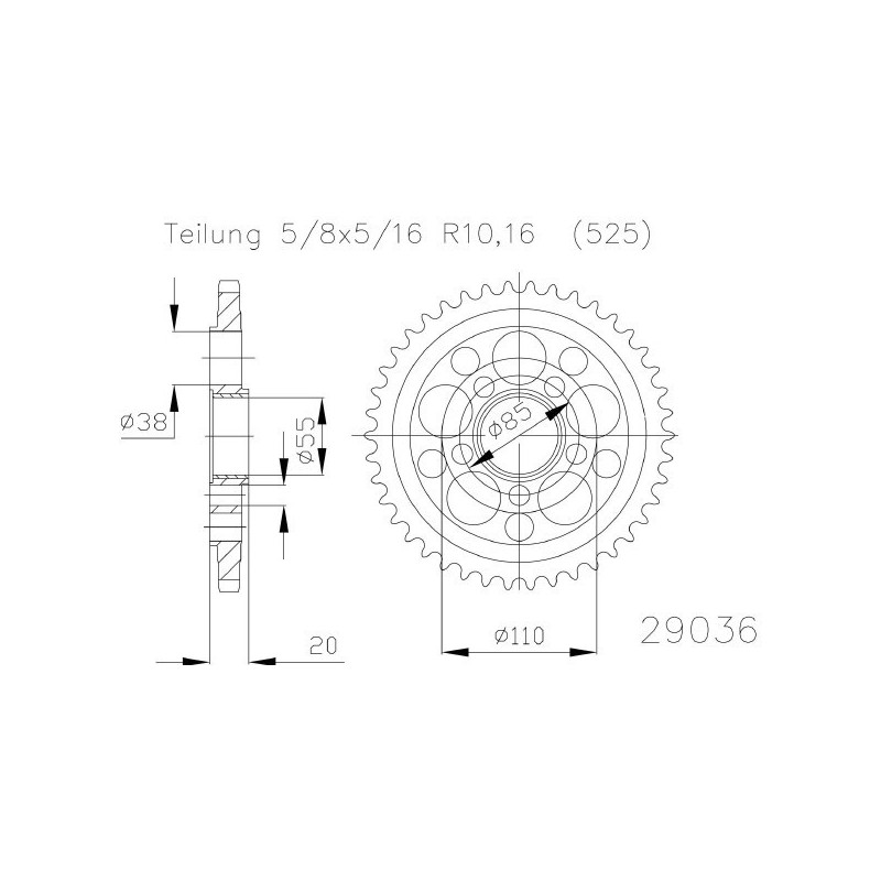 545061042 Ducati Streetfighter 2011+ SGR - SPROCKETS
